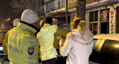 Alkol testini reddeden sürücü polise zor anlar yaşattı