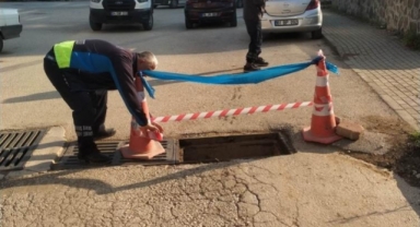 Hırsızlar Mudanya'da rögar kapağı bırakmadı