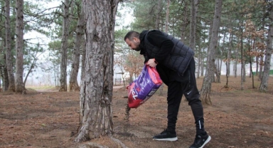 Kırsaldaki sokak hayvanları unutulmadı
