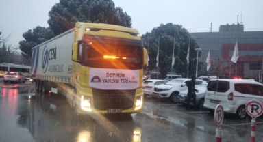 Bursa OSB'den deprem bölgesine 9 TIR yardım