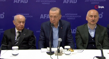 Cumhurbaşkanı Erdoğan ve Bahçeli Adıyaman'da