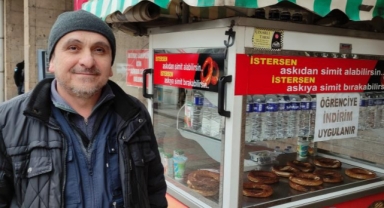 Günde 100 ihtiyaç sahibine ücretsiz simit veriyor