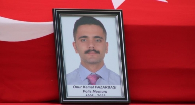 Polis memuru son yolculuğuna uğurlandı