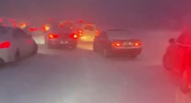 Uludağ yolu kapandı, 25 kilometrelik trafik oluştu