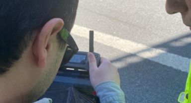 Bursa polisinden dronlu bayram denetimi