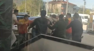Çıkan kavgada petrol istasyonunu birbirine kattılar