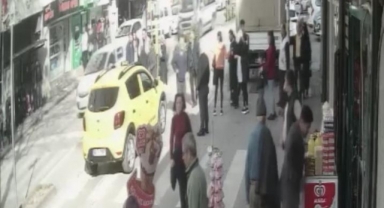 Dalgın şoför yaşlı kadına böyle çarptı