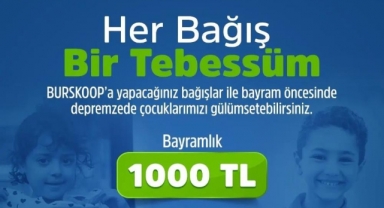 Depremzede çocuklara bayramlık bağışı
