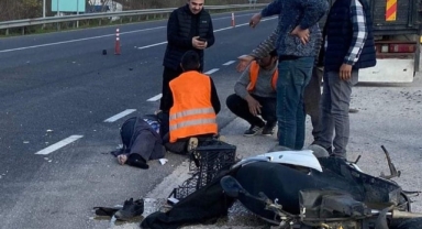 Kamyonetin çarptığı motosiklet sürücüsü hayatını kaybetti