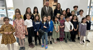 Nilüfer’de kursiyerlerin ebru sergisi