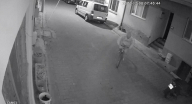 Bisiklet hırsızlığı kamerada