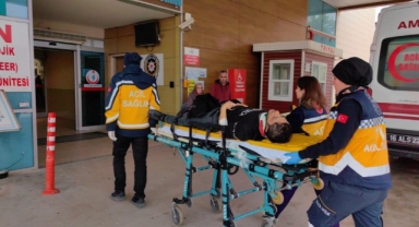 Çanak anten takarken çatıdan düştü