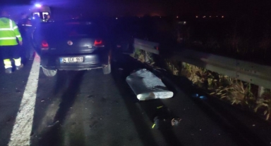 Otoyolda feci kaza; 1 ölü 1 ağır yaralı