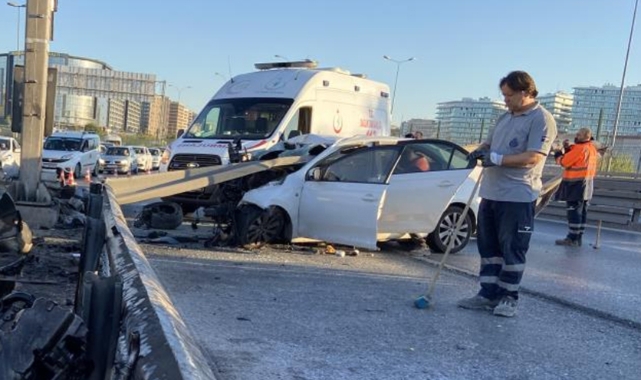 E-5 Karayolunda bariyer ok gibi saplandı:1 ölü