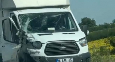 Kamyon ile kamyonet çarpıştı: 2 yaralı
