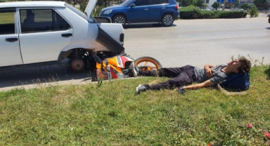 Arıza yapan otomobile çarptı: 1 yaralı