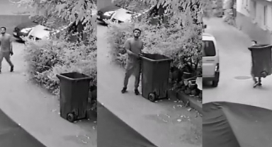 Biri çöp kovasını, diğeri rögar kapağını çaldı