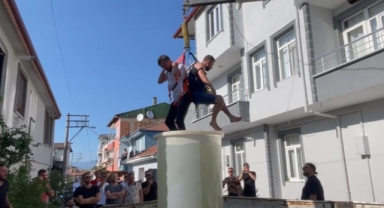 İznik’te ilginç gelenek: Damadı vinçe astılar