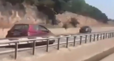 Otoyolda ters şeritten kilometrelerce ilerledi