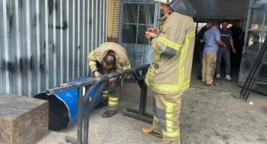 Yakıt dolu varil bomba gibi patladı : 1 ağır yaralı