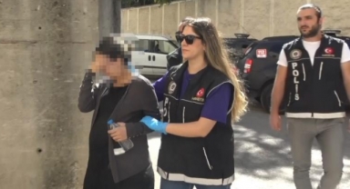 Karnı burnunda torbacı adliyeye böyle geldi