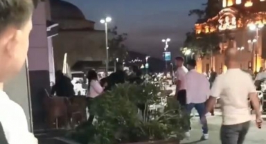 Kılıçlı sokak muharebesi kamerada