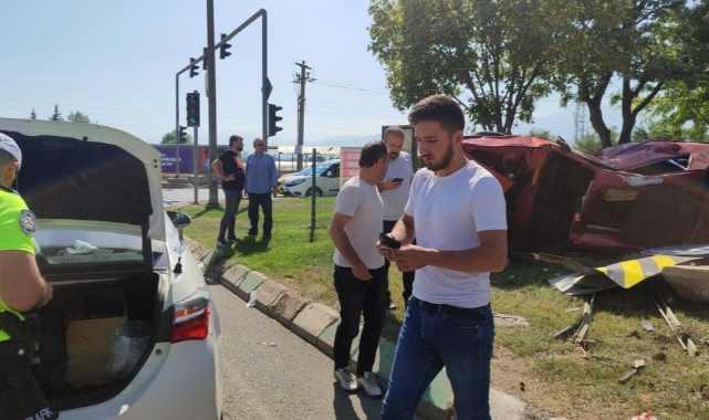 Takla atan araçta mucize kurtuluş