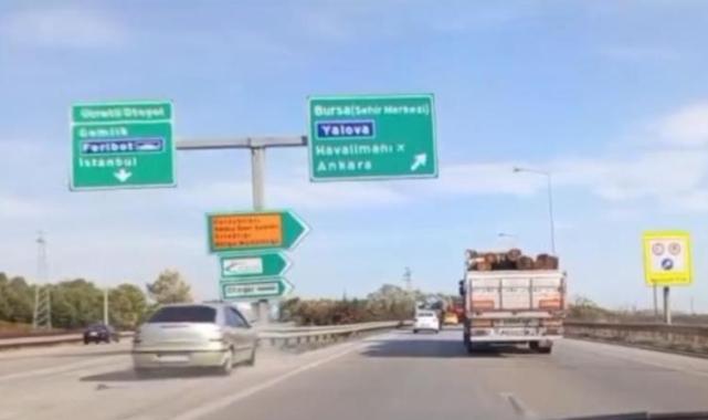 Kararsız sürücü otobanda refüje böyle daldı
