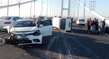 Osmangazi Köprüsü’nde zincirleme kaza: 9 yaralı