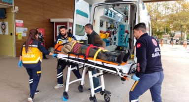 İnegöl'de çatıdan düşen adam ağır yaralandı