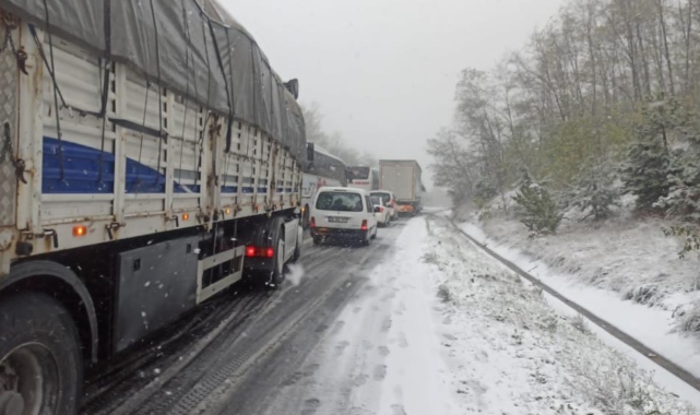 Kar Bursa'da yol kapadı