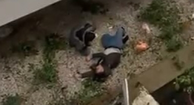 Karısından kaçarken 2. kattan aşağıya düştü