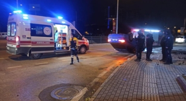 Kontrolden çıkan araç takla attı: 1 yaralı