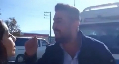 Minibüs şoförlüğü yaparken hamile sürücü ile tartıştı