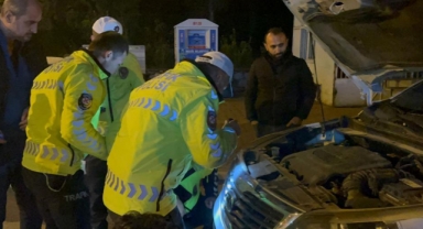  Polisin dikkati kediyi ölümden kurtardı