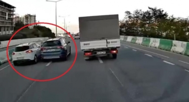 Sürücünün refleksi kazayı böyle önledi