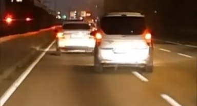 Yoğun trafikte kilometrelerce makas atarak ilerledi