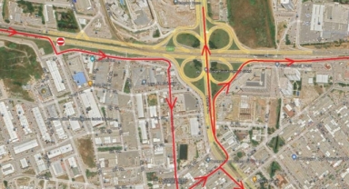 Beşevleri Kavşağı'da trafik düzenlemesi