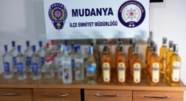 Mudanya Emniyeti'nden sahte ve kaçak alkol operasyonu