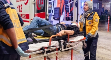 Sanayide kafasına demir parçaları düştü