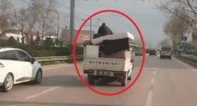 Tehlikeli yolculuk kamerada