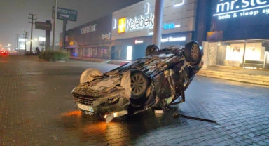Babasından izinsiz aldığı aracı hurdaya çevirdi