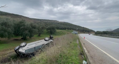 Kaza anı kamerada, tarlaya böyle uçtu