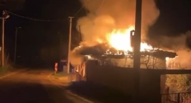 Mudanya'da ahşap ev alevlere teslim oldu