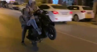 Motosiklet sürücüsünün ölümle imtihanı