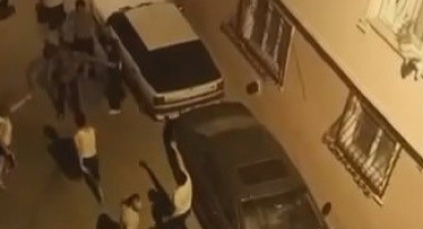 Bursa'da komşuların park kavgası kamerada