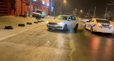 Geri geri kaçmaya çalıştı,fazla gidemeden yakalandı