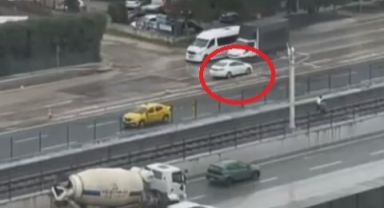 Ters şeritten böyle ilerlemeye çalıştı