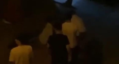 Komşuların sokakta yumruklu kavgası kamerada
