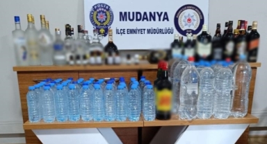Mudanya'da sahte içki operasyonu